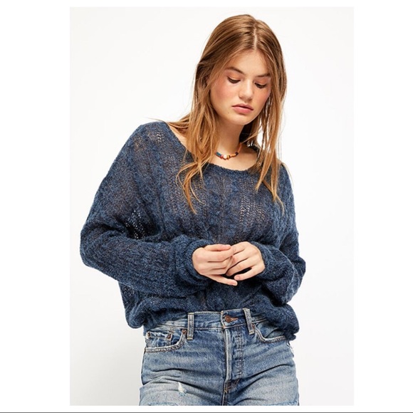 FREE PEOPLE BOHO PULLOVER KNIT TUNIC SWEATER A3C - Picture 15 of 16